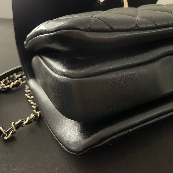 Chanel Trendy CC Black Lamb skin leather GHW - Picture 12 of 17